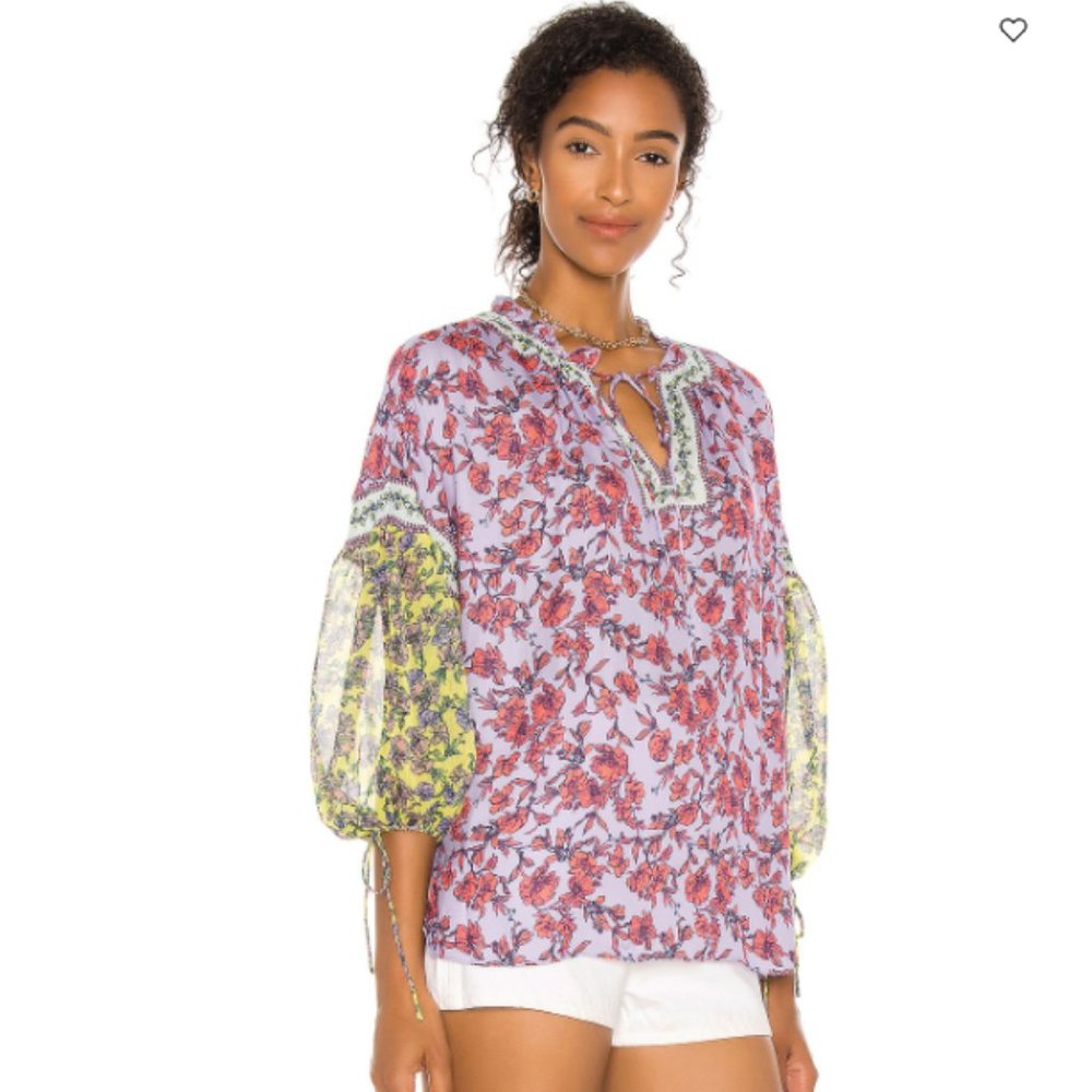 Alice + Olivia | Julius Blouson Sleeve Tunic Top